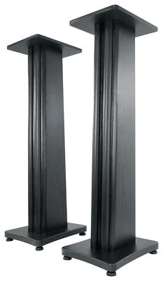 (2) Rockville SS36B Black Wood Grain 36" Speaker Stands Fits Yamaha HS5IW - Image 1 of 4