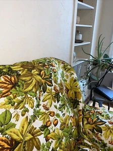 Classic Tropical Home Decor Upholstery Cotton Fabric 2 Yards 48” W Yellow Orange - Picture 1 of 7