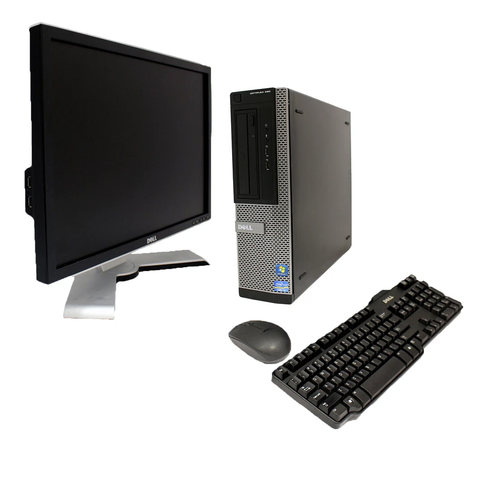 Dell OptiPlex 390 Desktop 2nd Gen i3 3.10GHz 8GB 256GB SSD DVD HDMI W10P w/22" - Image 1 of 4