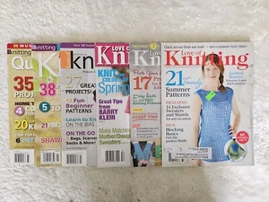 Love of Knitting Magazine Lot Summer 2007 2012 2015 Spring 2010 Quick Knits - Picture 1 of 13