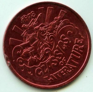 Mardi Gras Doubloon Krewe of Atlas 1978 Aluminum Red - Picture 1 of 2