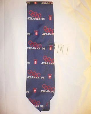 Corbata de cuello del Comité Olímpico Nacional Atlanta Dinamarca 1996 Juegos Olímpicos NOC ¡RARA! Foto 1 de 4