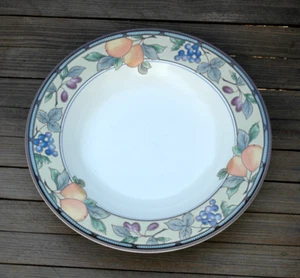 Mikasa Intaglio Pasta Bowl 11" Round CAC29 GARDEN HARVEST Dish Fruit Multicolor - Picture 1 of 5