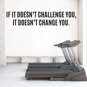 Challenge Change Quote Fitness Gym Wall Sticker WS-70415 - Picture 1 of 12