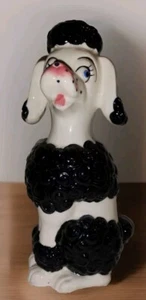 Vintage 1950s Mid Century Kreiss & Co. Ceramic Poodle Coin Bank No Stopper - Picture 1 of 5