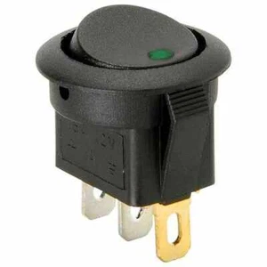 Interruptor Redondo Basculante De 3 Vias On/off 20 A Con Luz Ver - Imagen 1 de 7