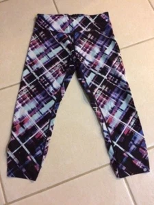 CALVIN KLEIN diagonal karierte FITNESS CAPRI S SMALL Ladies DAMEN LEGGING - Bild 1 von 3