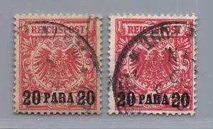 Deutsche Auslandspostämter Türkei Michel-Nr. 7 b +d gestempelt - Imagen 1 de 2
