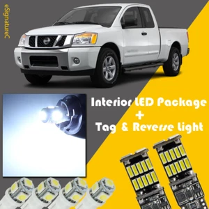 19 x LED blanco interior + equipamiento de luz de marcha atrás para Nissan Titan 2004-2015 - Imagen 1 de 8