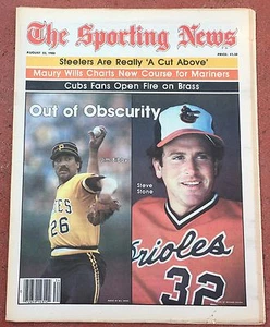 8-23-80 Sporting News Piratas Jim Bibby y Orioles Steve Stone en portada - Imagen 1 de 1