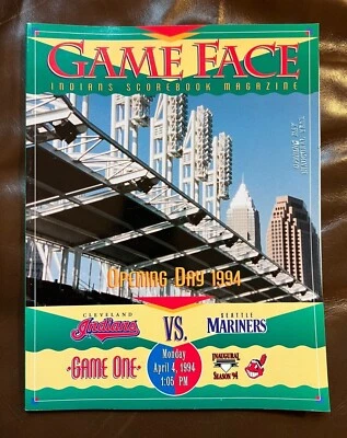 1994 Cleveland Indians Game Face Opening Day Inaugural Season at Jacob's Field - Image 1 of 3