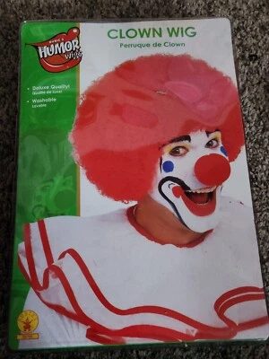 RED CLOWN AFRO WIG 全新 带包装 红宝石 2011  — 第 1/4 张图片