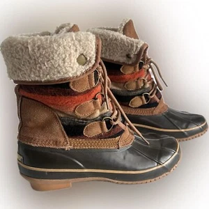 Khombu Jilly boots size 8 Sherpa warm insulation. Waterproof toes. Duck boots - Picture 1 of 5