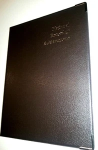 NATIONAL RECORD OF ACHIEVEMENT FOLDER IN BROWN HEAVY GRAIN LEATHER LOOK PVC - - Picture 1 of 2