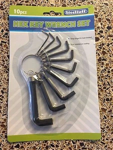 10 pcs Hex Key Wrench Set Steeltuff Drop Forged & Heat Treated Rust Resistant  - Bild 1 von 2