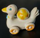 Vintage Stahlwood Squeaky Toy Duck Goose in Car 