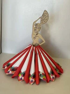 "Soporte para servilletas ""BAILARINA"" 11"" de alto | Ajuste de mesa | Regalo para ella | Decoración de cumpleaños | - Imagen 1 de 6