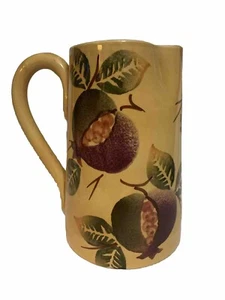 Pier 1 One Fall Fruit Pitcher Italy Stoneware Handpainted 52 Oz Serving Jug - Picture 1 of 5