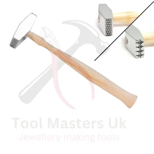 Dual-Pattern Texturing Hammer – Stars & Crosshatch Designs for Metalwork & jewel - Picture 1 of 5