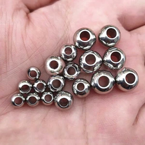 Edelstahl Stahlkugeln Distanzstücke Loch Durchgehende Bohrung Durchmesser 3-60mm - Picture 1 of 8