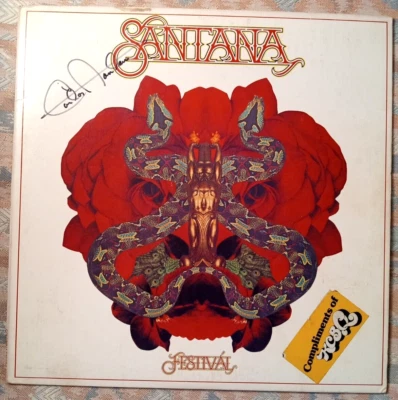 SANTANA Autographed! Signed! PROMO! Festival LP  1977 ***Looks Unplayed*** - Image 1 of 4