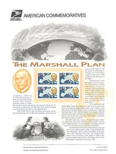 #515 32c The Marshall Plan #3141 USPS Commemorative Stamp Panel - Picture 1 of 1