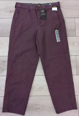 Pantalones Lee Ultra Lux para mujer 12M pierna recta tiro medio boysenberry granate nuevos con etiquetas Foto 1 de 4