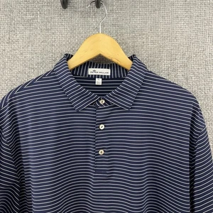 Peter Millar Kurzarm Golf Polo Herren X-Large blau gestreift Poly/Elasthan - Bild 1 von 13
