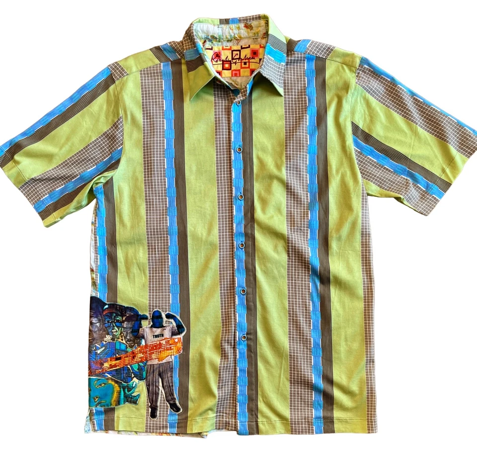 Robert Graham Garden Glory Floral Embroidered Men's Shirt - Size XL