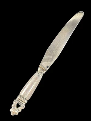 Georg Jensen 丹麦橡子纯银短柄刀 9 — 第 1/4 张图片