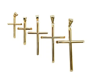 14k Gold traditioneller Kreuz religiöser Anhänger für Halskette - Bild 1 von 9