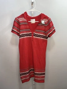 Neu Free People Hot Cocoa Mini Pullover rot Hoody Kleid, Größe 18. Neu mit Etikett.  3E - Bild 1 von 6