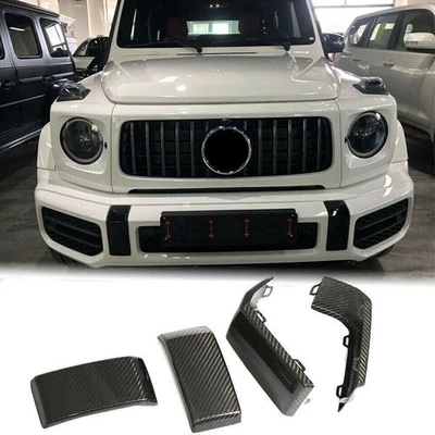 Cubierta de parachoques delantero trasero de fibra de carbono para Mercedes Benz Clase G G63 AMG 19+ Foto 1 de 4