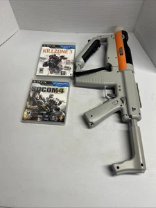Sony Playstation PS3 Socom 4 & Killzone 3 Gun & video game Wand + motion remotes - Picture 1 of 13