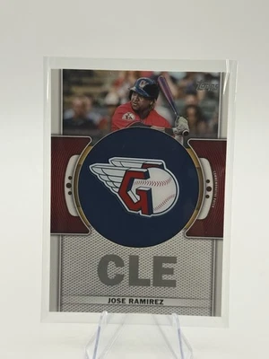 2023 Topps Series 1 Baseball Jose Ramirez Commemorative Team Logo Patch #TLP-JRA - Image 1 of 2