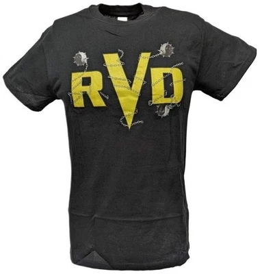 RVD Rob Van Dam Ball and Chain Dragon Hombre Negro WWF Camiseta Foto 1 de 2