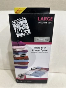 THE ORIGINAL SPACE BAG VACUUM-SEAL STORAGE PACKS 3pc LARGE SIZE 21.5"x33.5" NEW - Picture 1 of 6