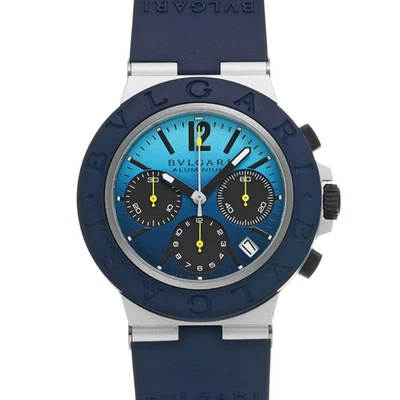 BVLGARI Aluminum Chronograph Capri BB40ATCH blue WATCH 693289 - Image 1 of 4