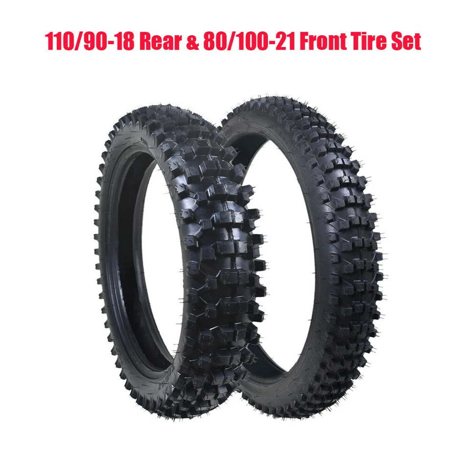 Front & Rear 80/100-21 110/90-18 Tire Tube for Yamaha YZ125 250 450 Honda CRF250 - Image 1 of 4
