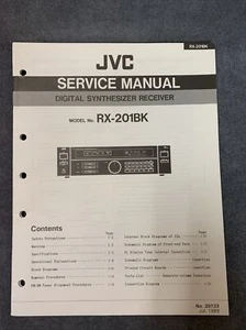 JVC RX-201BK Service Manual [Original mit Schaltplänen, Diagrammen, Teileliste, etc] - Bild 1 von 3
