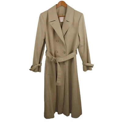 Vtg Pendleton Wool Walker Peacoat Long Belted Trench Jacket Womens Medium Large - Image 1 of 4