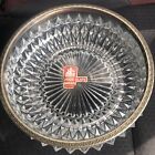 BRAMA Hand Made Heavy GLASS SALAD BOWL: Trifle Bowl * Silver Plated * 1960s