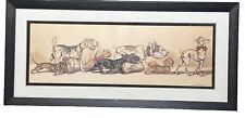 Boris O'Klein Signed Framed Print Dirty Dogs of Paris Drawings 1930 Lyndi Lende