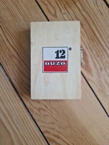 OUZO 12 Reisespiel Backgammon Kleine Holzkiste