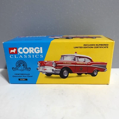 Vintage Corgi Diecast Centerville Chevrolet Fire Chief Car 51201 COA 1/43 Scale - Image 1 of 4