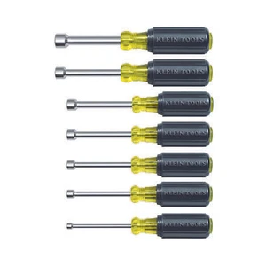 Klein Tools 631M 7-Piece Magnetic Nut Driver Set with 3 in. Hollow Shafts - Picture 1 of 5