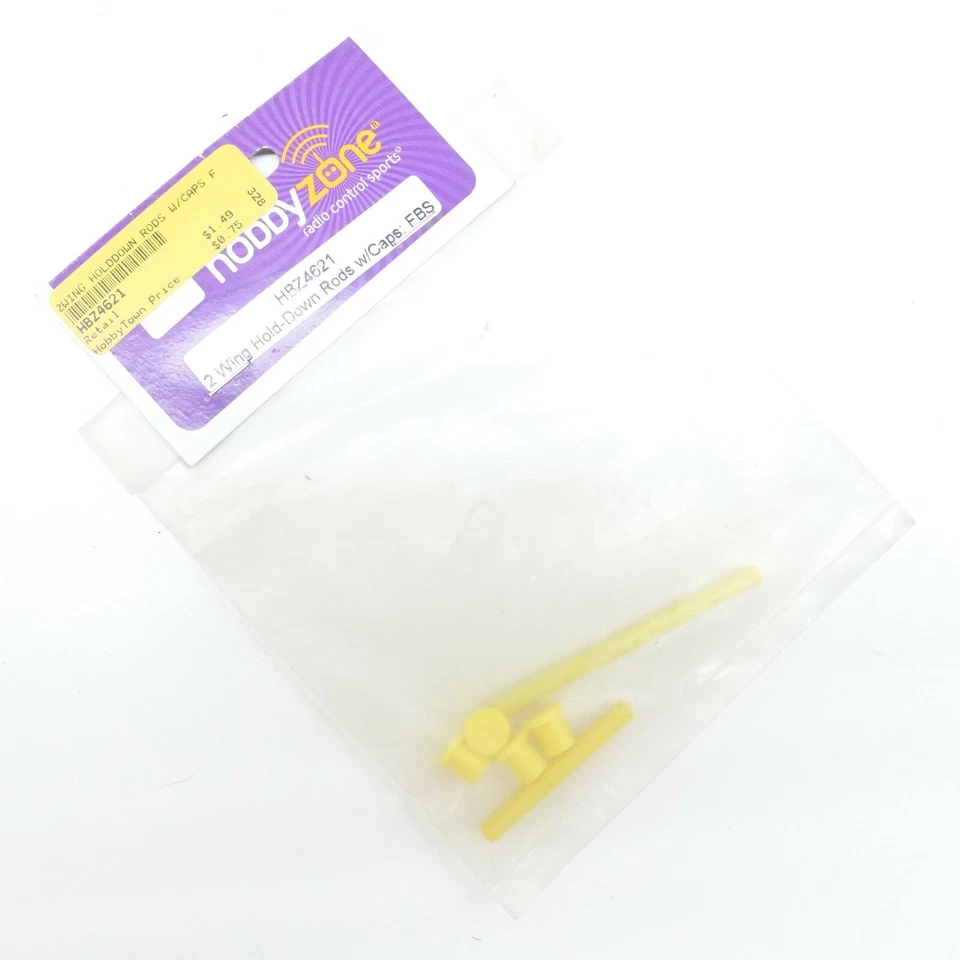 HobbyZone HBZ4621 2 Wing Hold-Down Rods W/Caps FBS RC Spare Part - Image 1 of 1