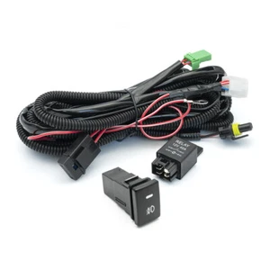 H10 H12 LED Fog Light 4-Pin 40A 12V Relay Wiring Harness Wire Kit ON/OFF Switch - Picture 1 of 16