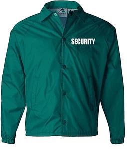 Security windbreaker jacket with Reflective decoration both left chest and back. - Picture 1 of 48