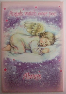 Sentiment Fridge Magnets "Angels watch over you Always" - Picture 1 of 1